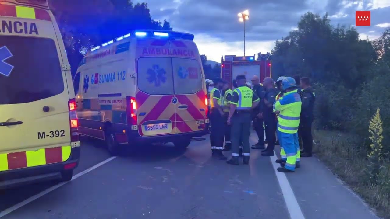 Accidente de tráfico con 4 víctimas mortales en la M608 Collado Villalba