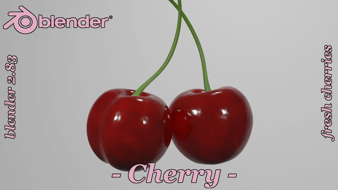 【blender】初心者向け 　ブレンダーで簡単なノードを使ってリアルなさくらんぼのモデリング🍒 ショートカット字幕付き【Cycles】
