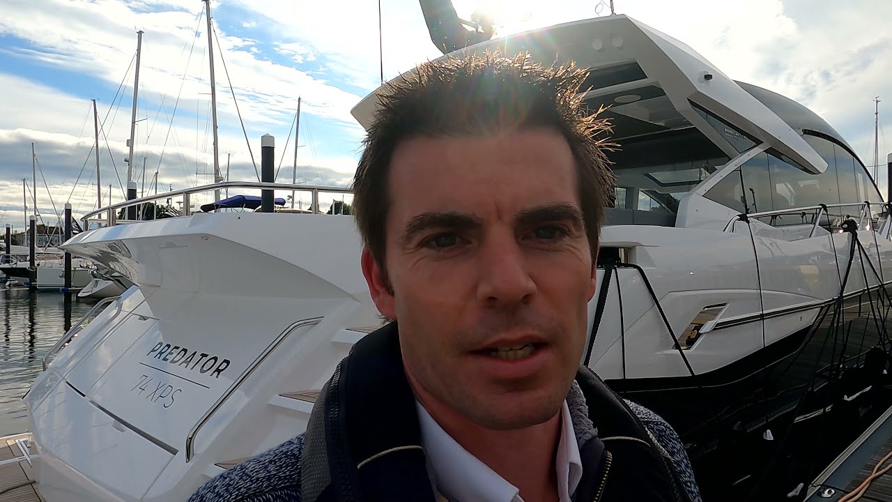 Sunseeker Predator 74 XPS Docking - Captains View of this £3.3m GBP Luxury Yacht