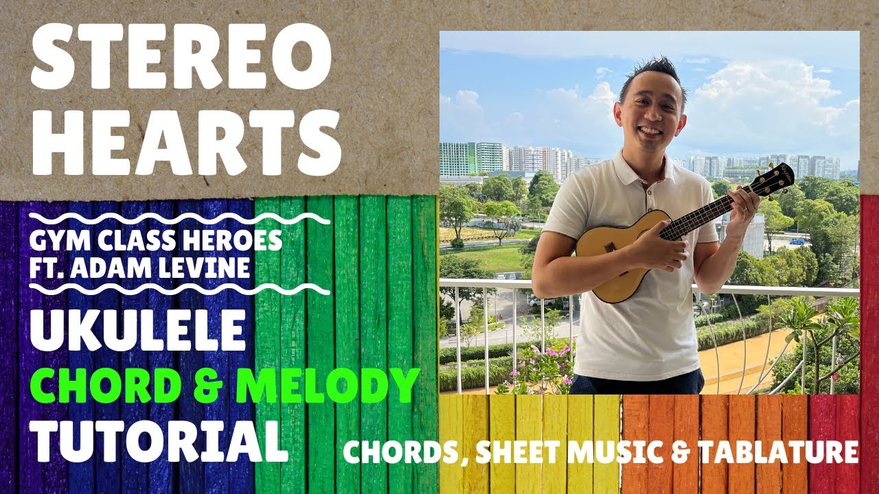 How to play Stereo Hearts on Ukulele by Gym Class Heroes ft. Adam Levine Chord & Melody Tutorial