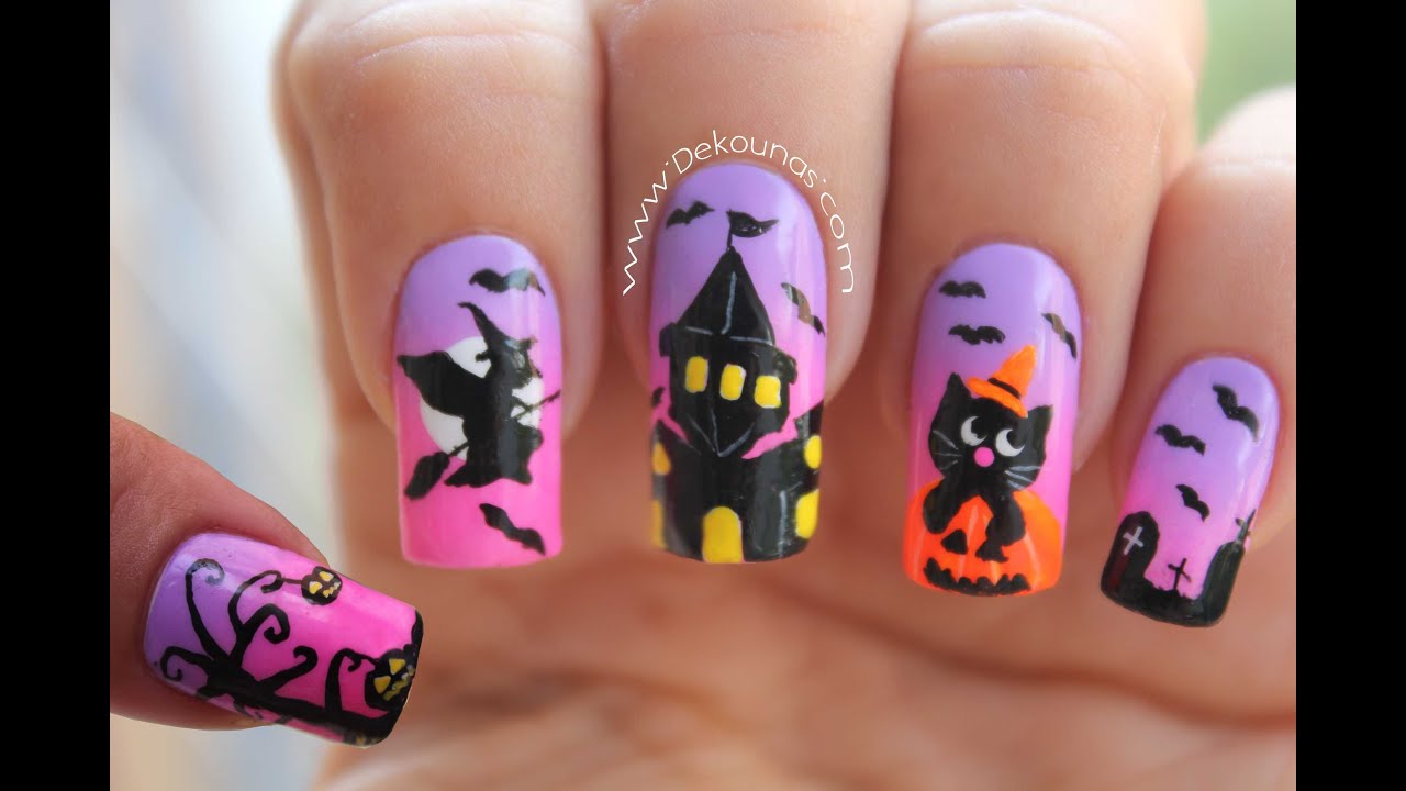 Decoración de uñas halloween - Halloween nail art