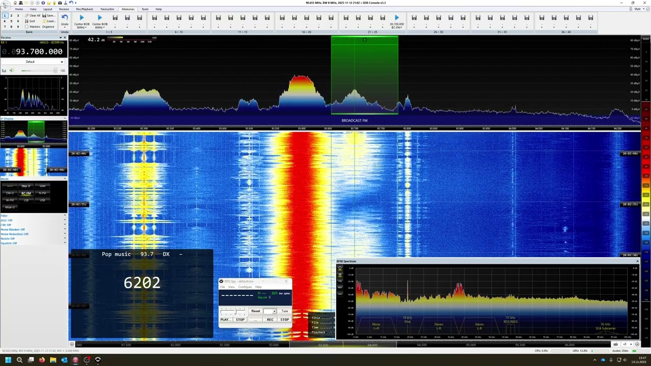 [AuEs] 12.11.25 - 93.7 YleX Tampere/Teisko FIN, 1825km in Schaffhausen SUI