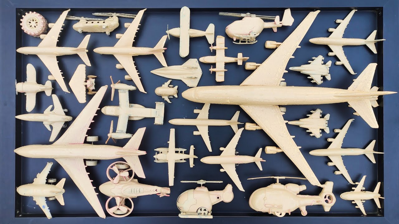Membersihkan Pesawat⁉️Pesawat Garuda, B1-Bomber, Helicopter Apache,RC Plane Shukoi SU27, F6F Hellc4t