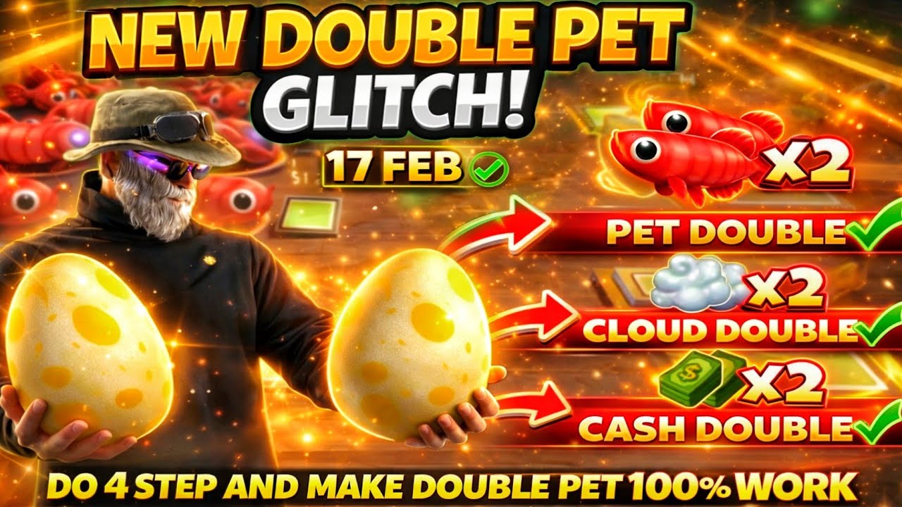 NEW DOUBLE PET GLITCH STEAL A PET 🤯😱✅ DOUBLE CLOUD & DOUBLE CASH TRICK 💯❤️‍🔥#freefire #craflandmatch