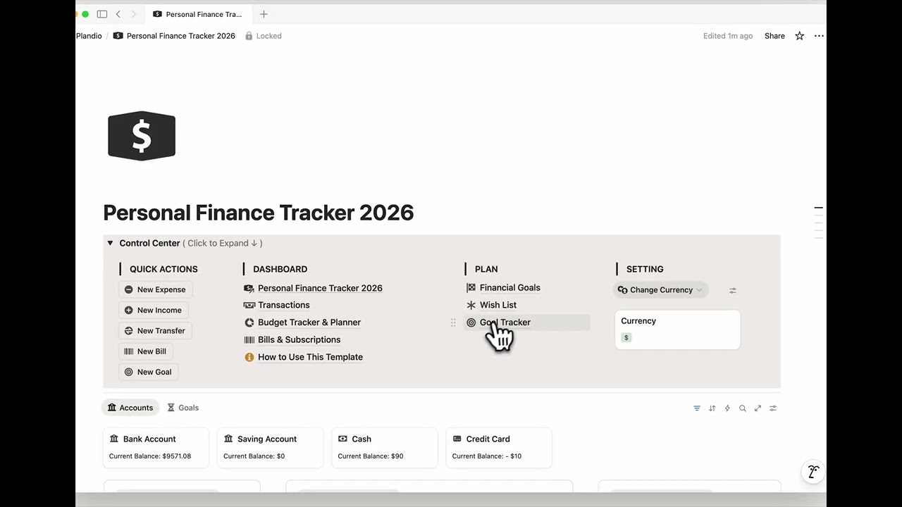 Notion Finance Tracker 2026 & Notion Budget Tracker Template (Demo)