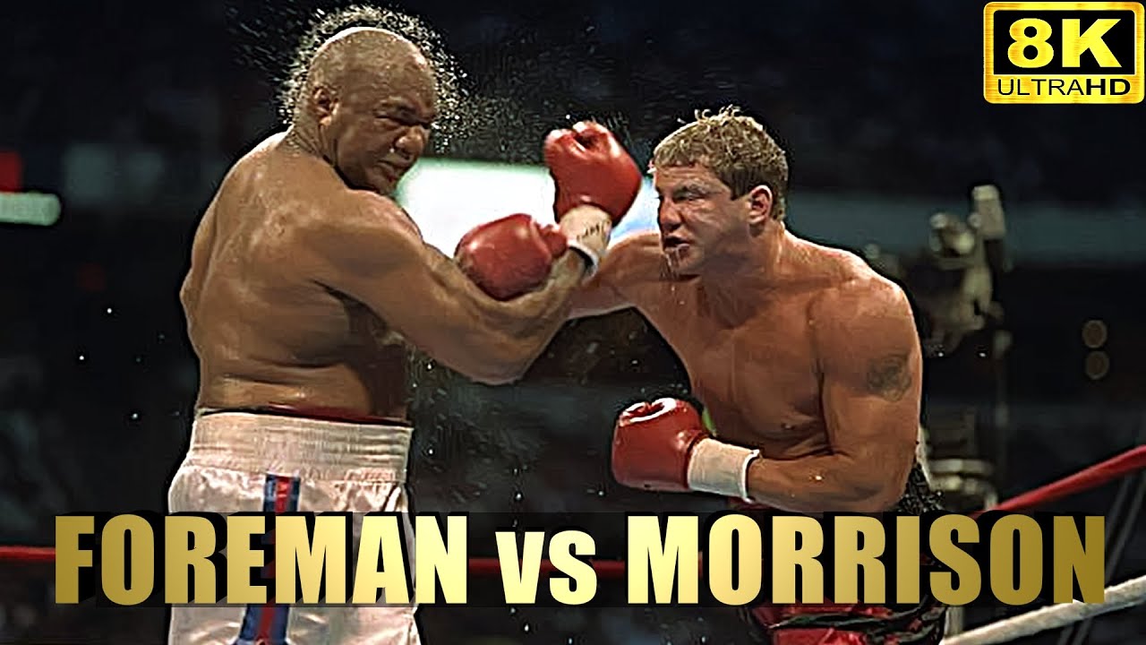 George Foreman vs Tommy Morrison | HIGHLIGHTS Boxing Fight | 8K Ultra HD