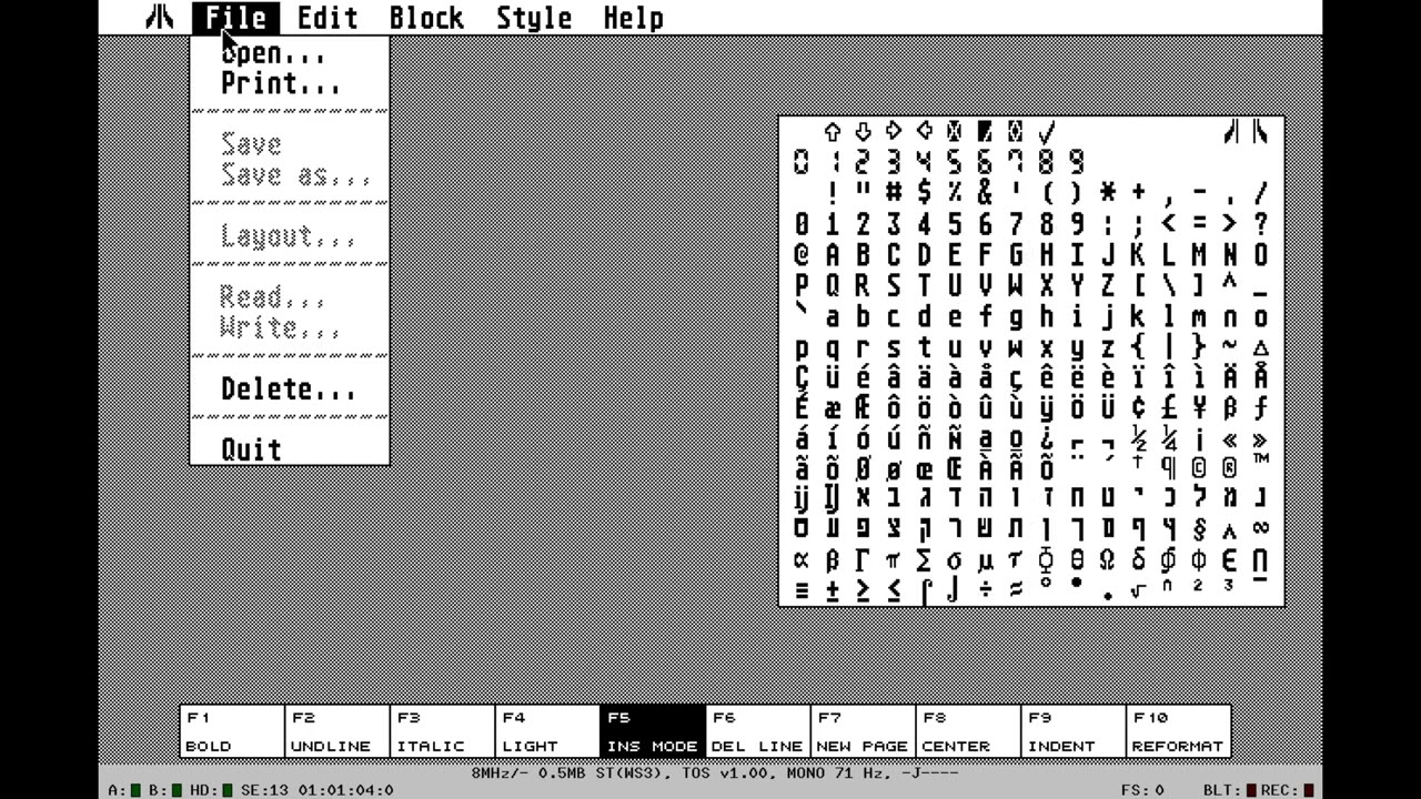 1st Word - 1985 - Atari ST