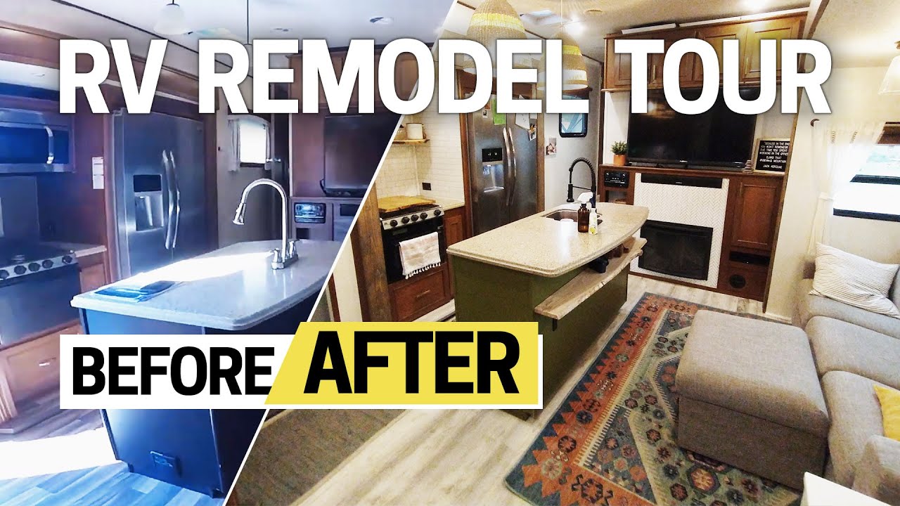 RV Tour: Fulltime Family of 4 Living in Remodeled 5th Wheel RV