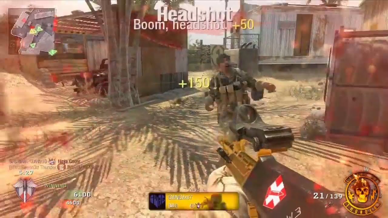Call Of Duty: Black Ops - Gold Camo AUG Multiplayer Gameplay On Firing Range! COD BO1 Best Map!