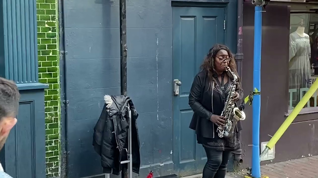 A Saxophonist With Soul In Her Bones! Thinking Out Loud (Ed Sheeran) by SaxJanet. Brighton Busking!
