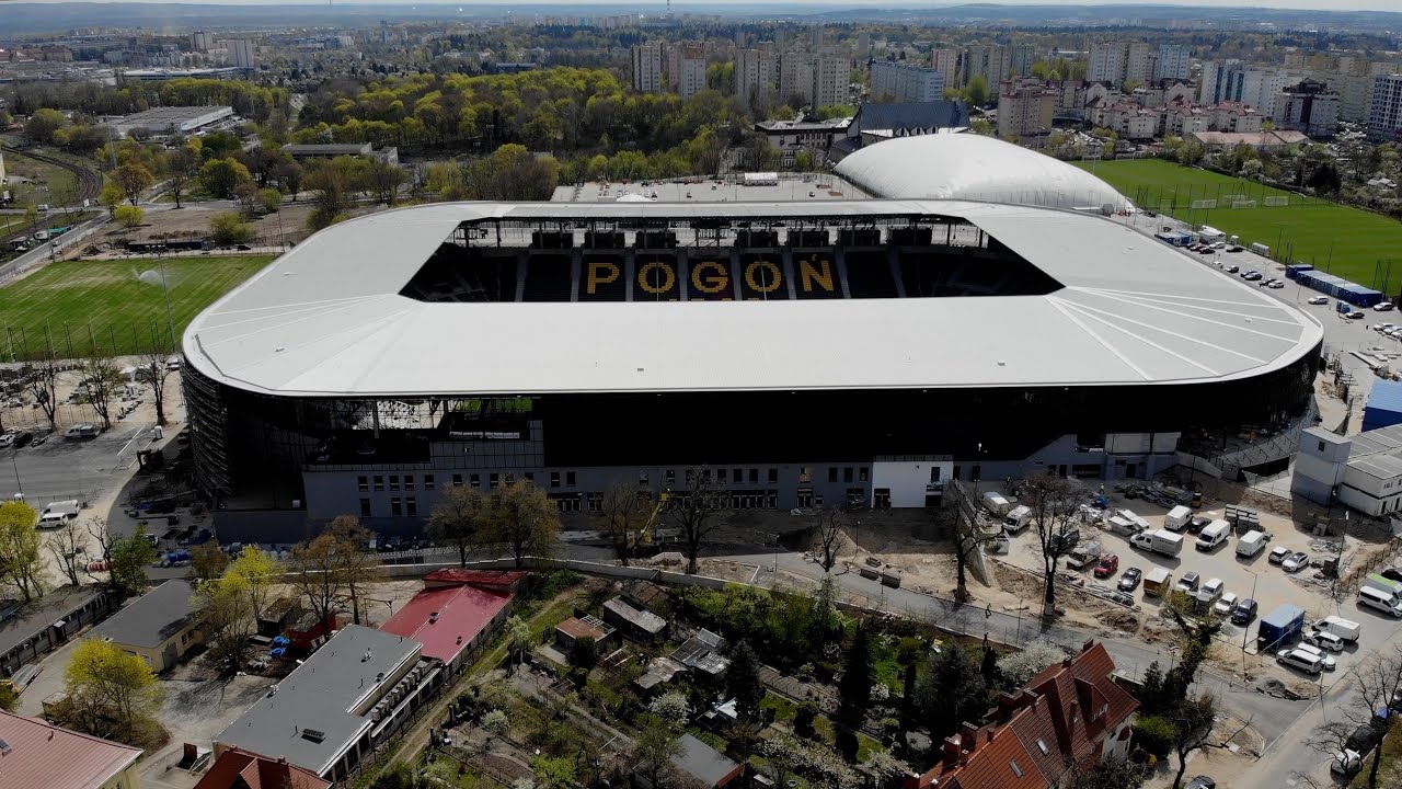 Budowa stadionu w Szczecinie - Prace przy trybunie północnej i boisku nr 2