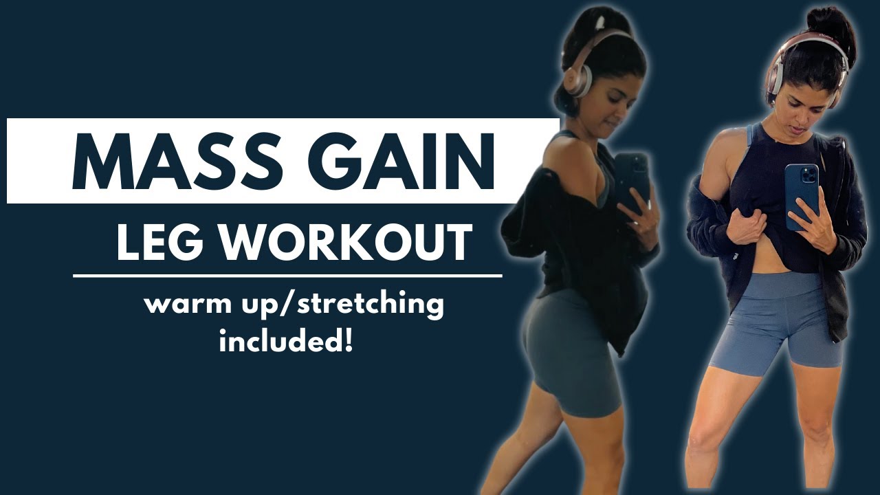 Thicker legs workout for skinny girls | Mass gaining leg workout! Gaining weight for women