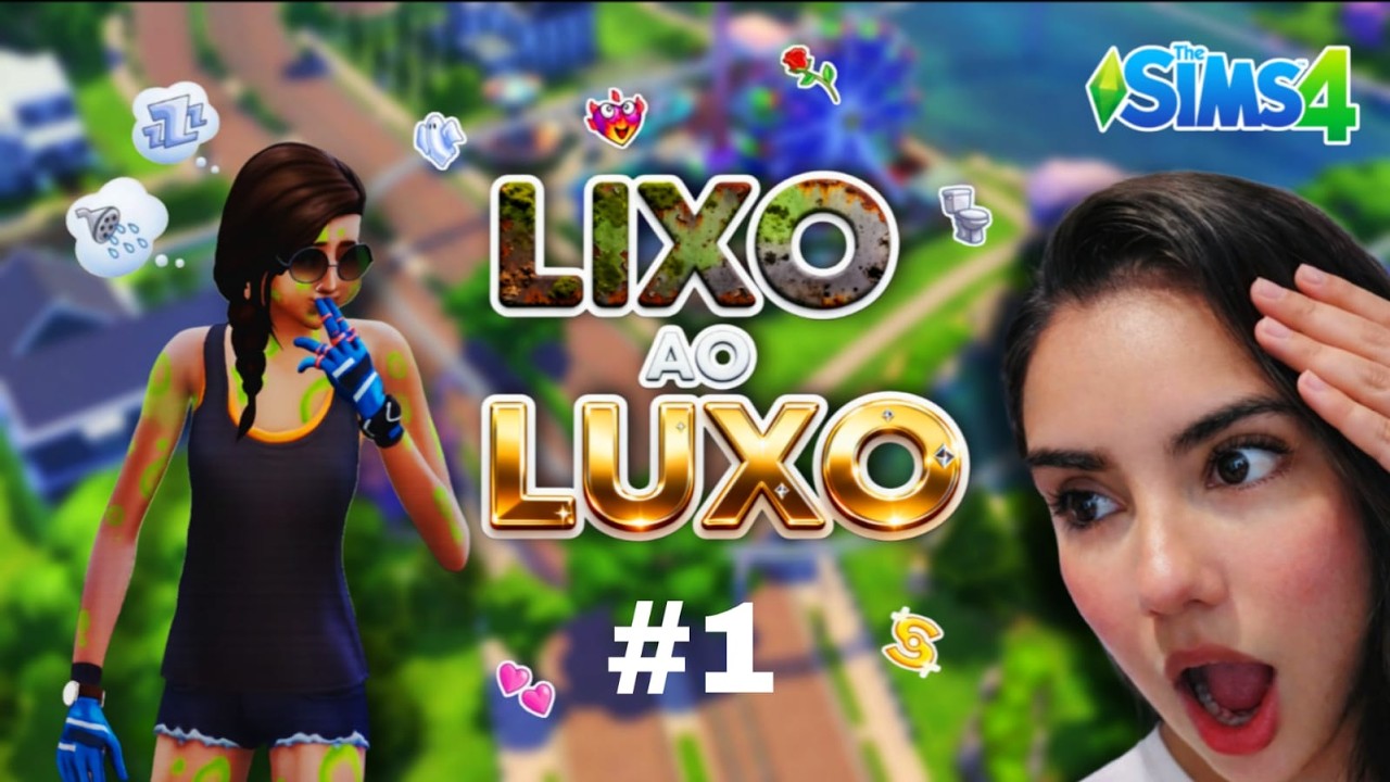 SEM CASA, SEM DINHEIRO… SÓ HUMILHAÇÃO 😅 | The Sims 4 – Do Lixo ao Luxo #1