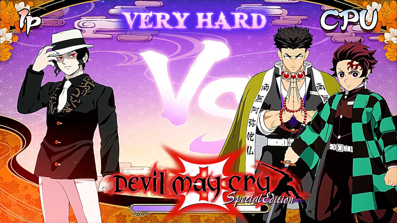 Muzan Vs Tanjiro (Infinity Castle) and Gyomei! Devil May Cry 3 Music! Vergil  Battle 2! Demon Slayer