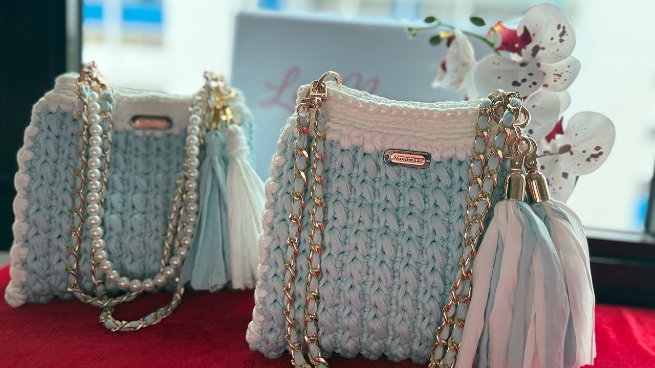 Hướng dẫn móc túi xách nhẹ nhàng, ngọt ngào và sang trọng / crochet bag tutorial 