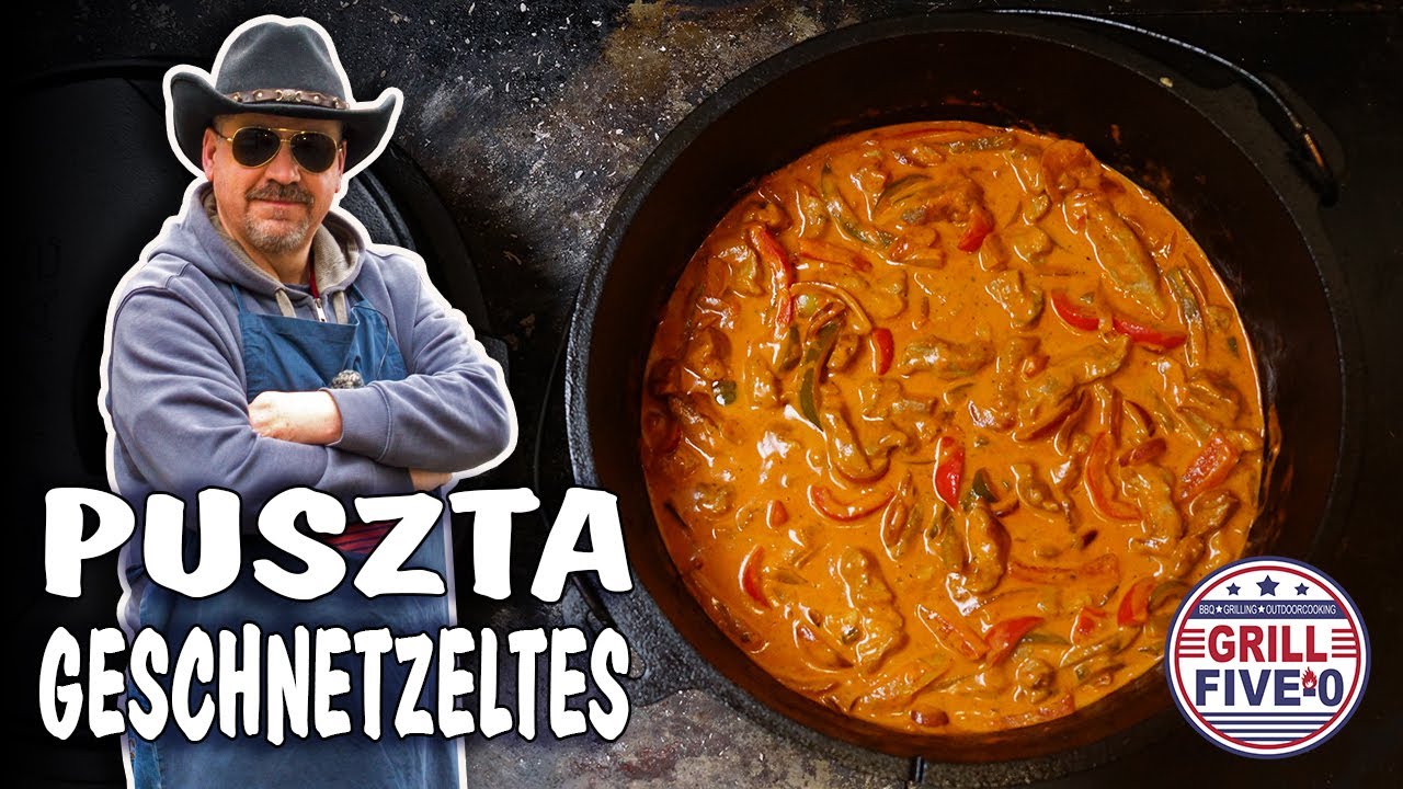 Puszta Geschnetzeltes | lecker feuriges Rahmgeschnetzeltes aus dem Dutch Oven | Grill Five-0 🤠