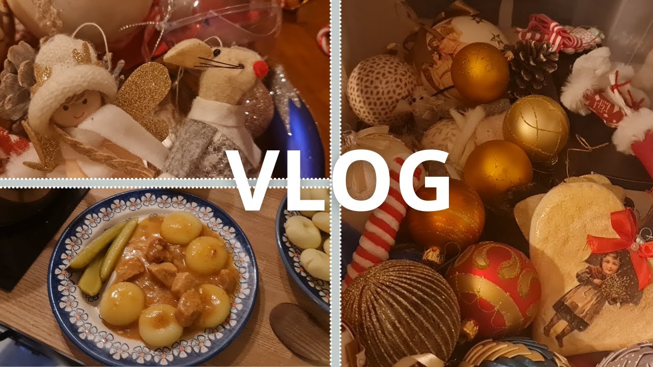 Chowam ozdoby świąteczne/gotuje obiad