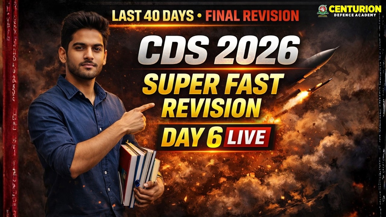🚨CDS 2026 Last 40 Days Revision Marathon | Day 6 LIVE | Chem, Polity, Maths, and Eng Rapid Revision🚨