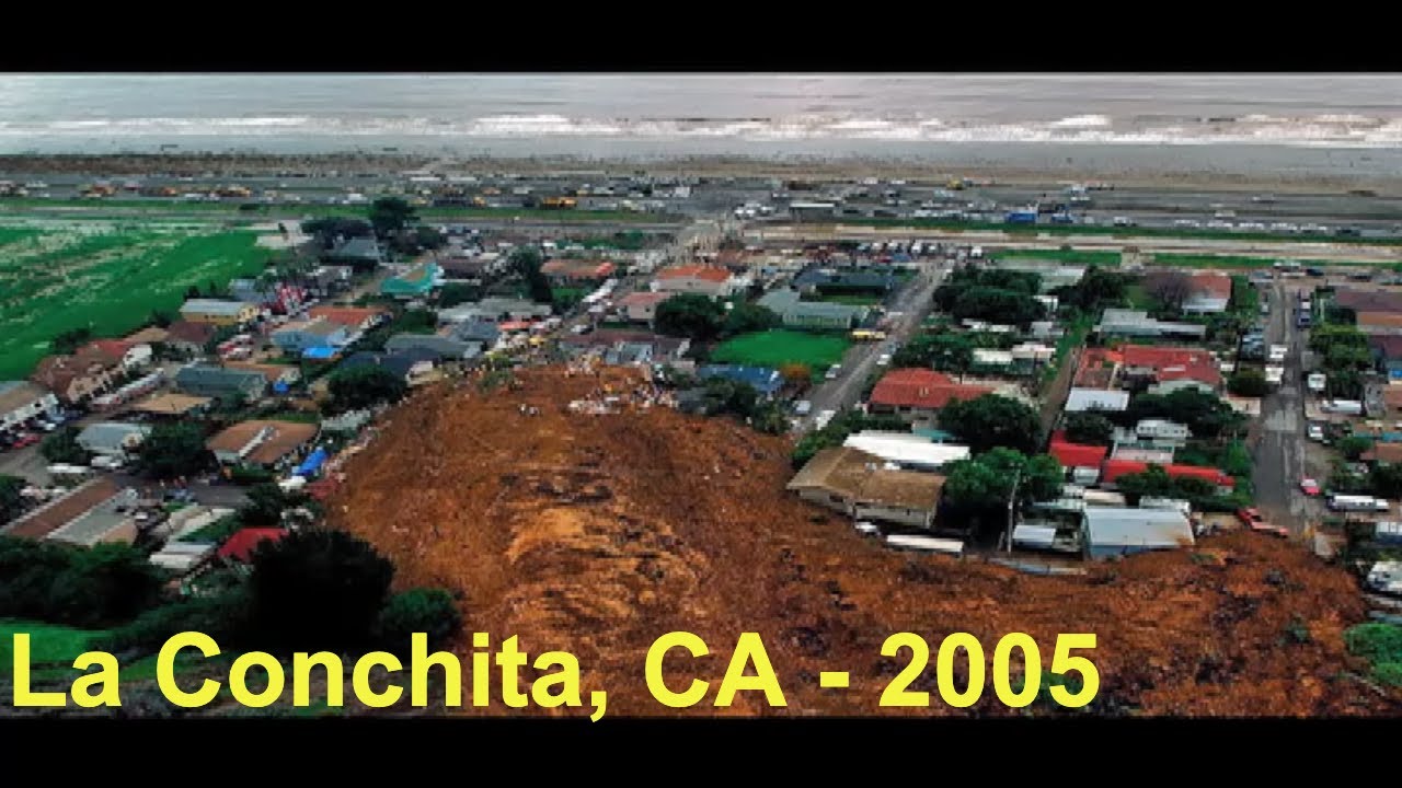 La Conchita landslide - Then And Now