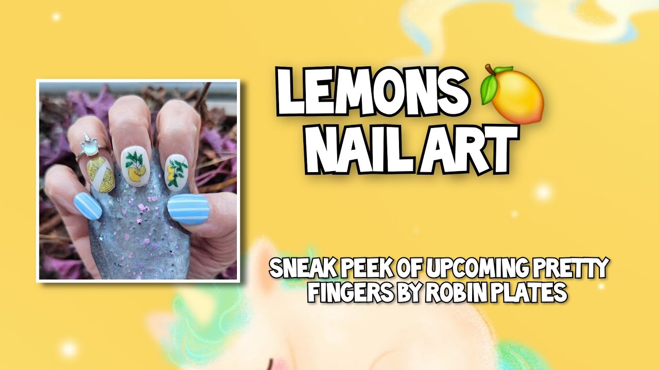 Дизайн ногтей с лимонами 🍋 Анонс предстоящего маникюра Pretty Fingers от Робин Плейс