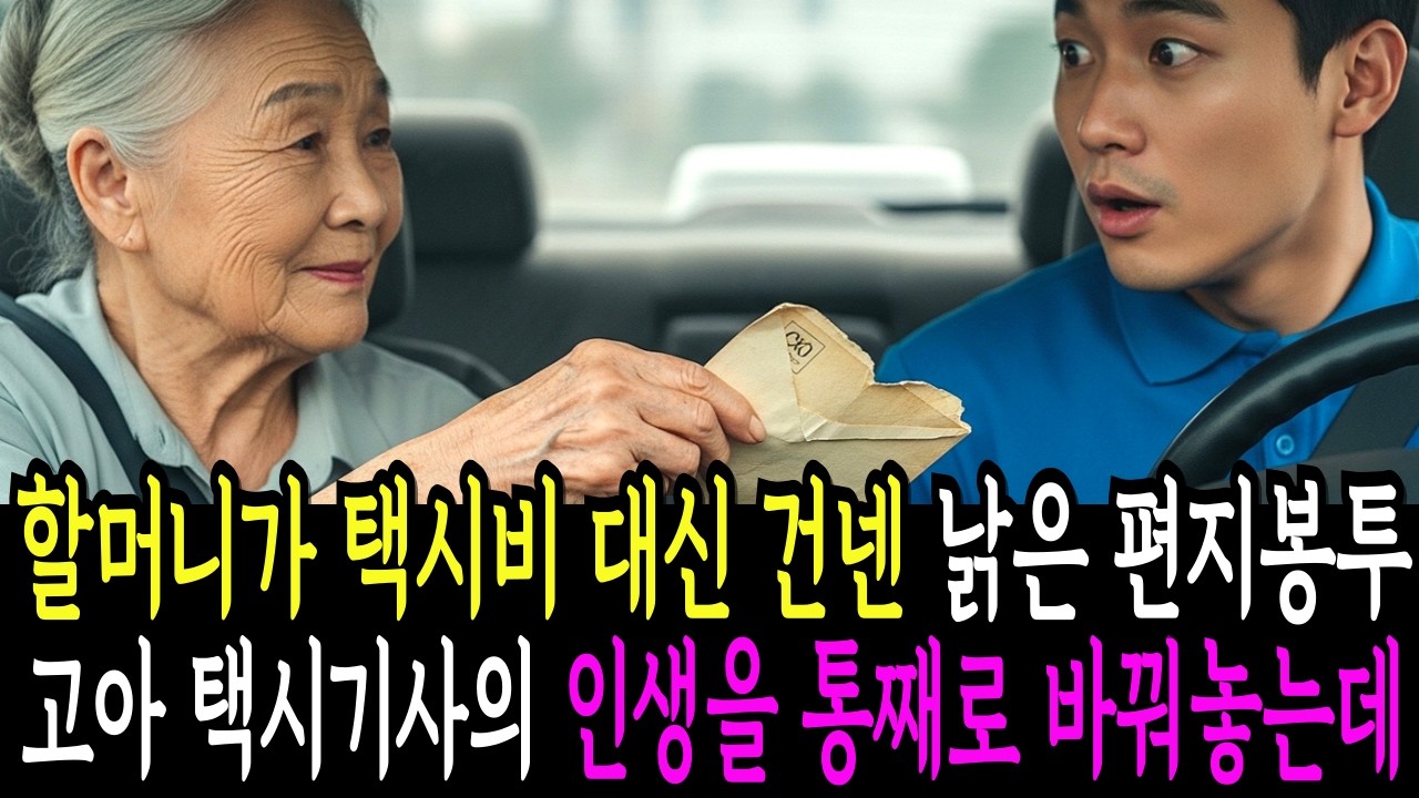 할머니가 택시비 대신 건넨 낡은 편지 봉투… 고아 택시기사의 인생을 통째로 바꿔놓는데...ㅣ감동사연ㅣ노후사연ㅣ사연라디오ㅣ오디오북