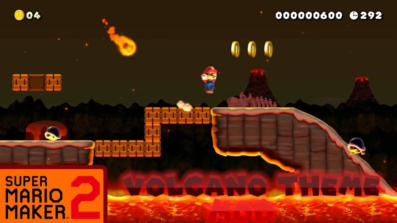 NSMBU Volcano Theme in Super Mario Maker 2 [MOD]