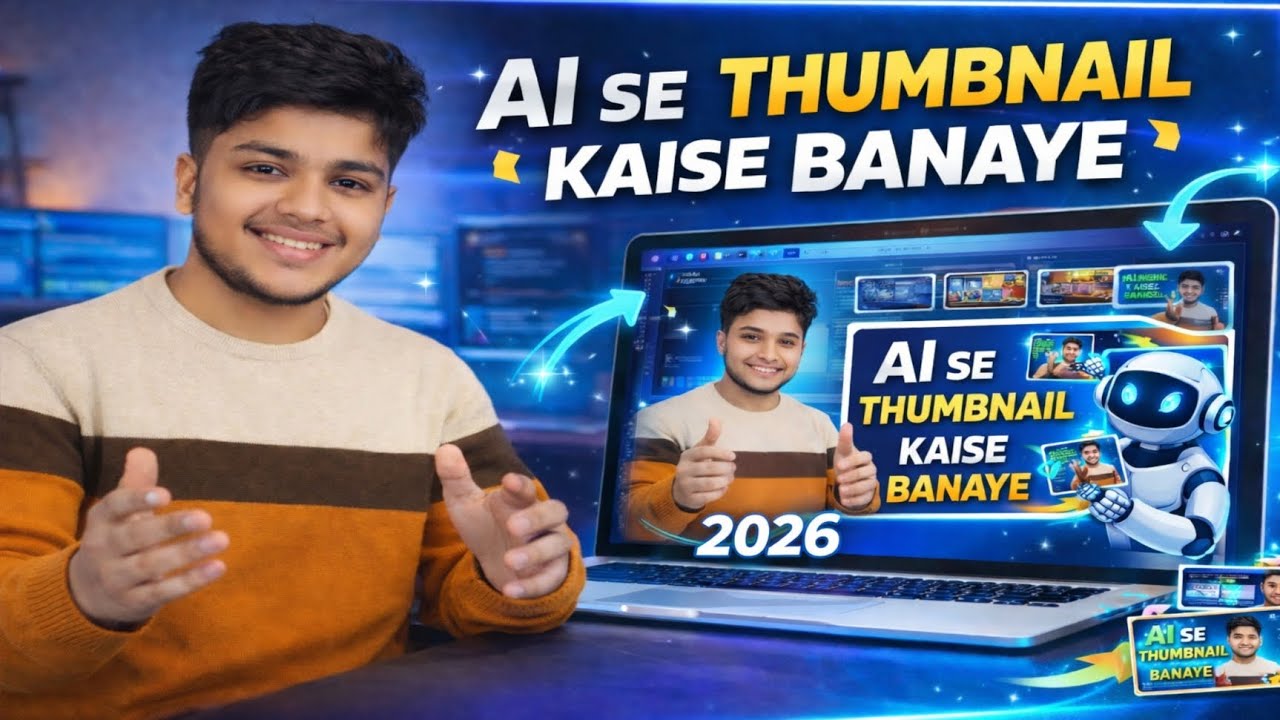 How to Make Viral Thumbnails Using AI | AI Thumbnail Kaise Banaye | 2026 