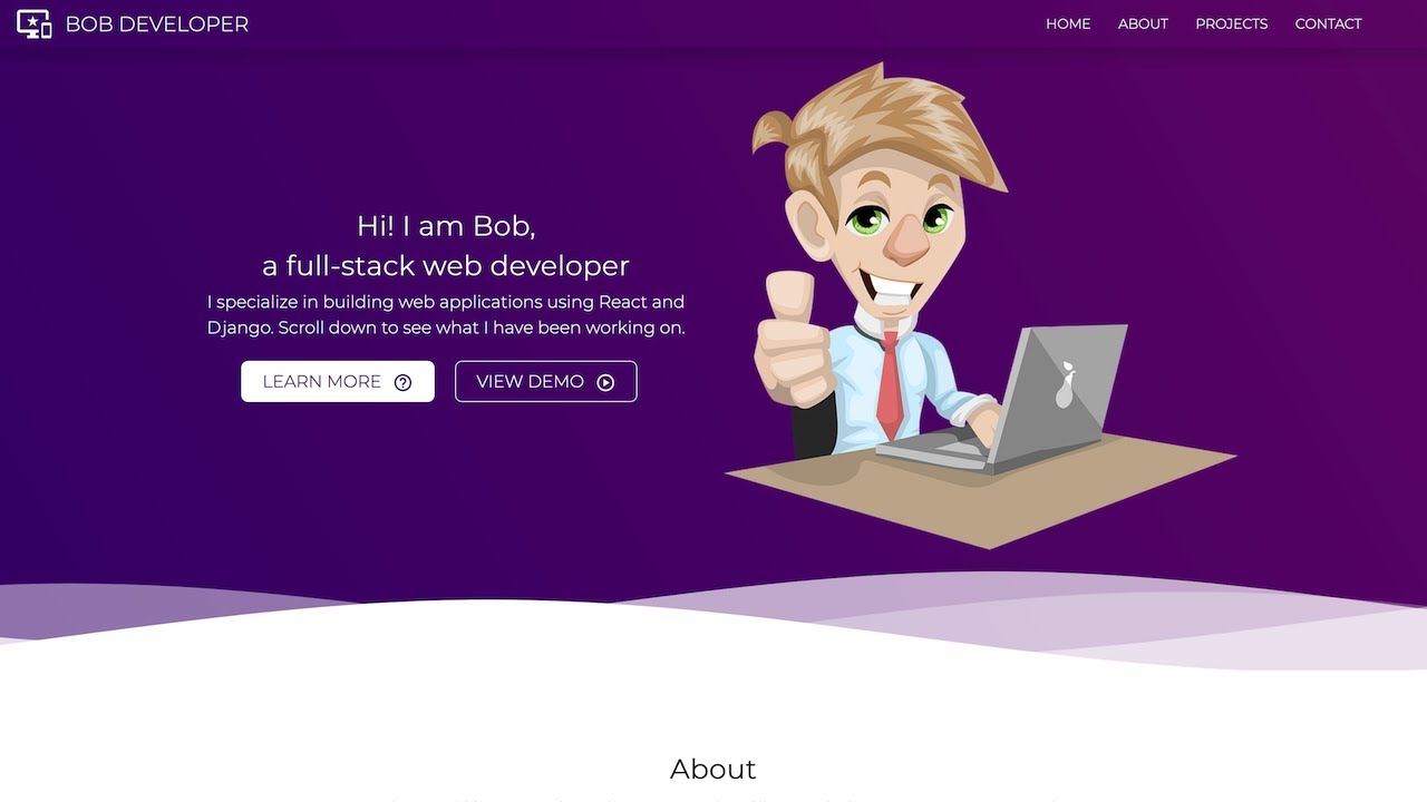 Django 4, HTML, CSS, Bootstrap 5 & Sass | Freelance Developer Portfolio Website | Free Download