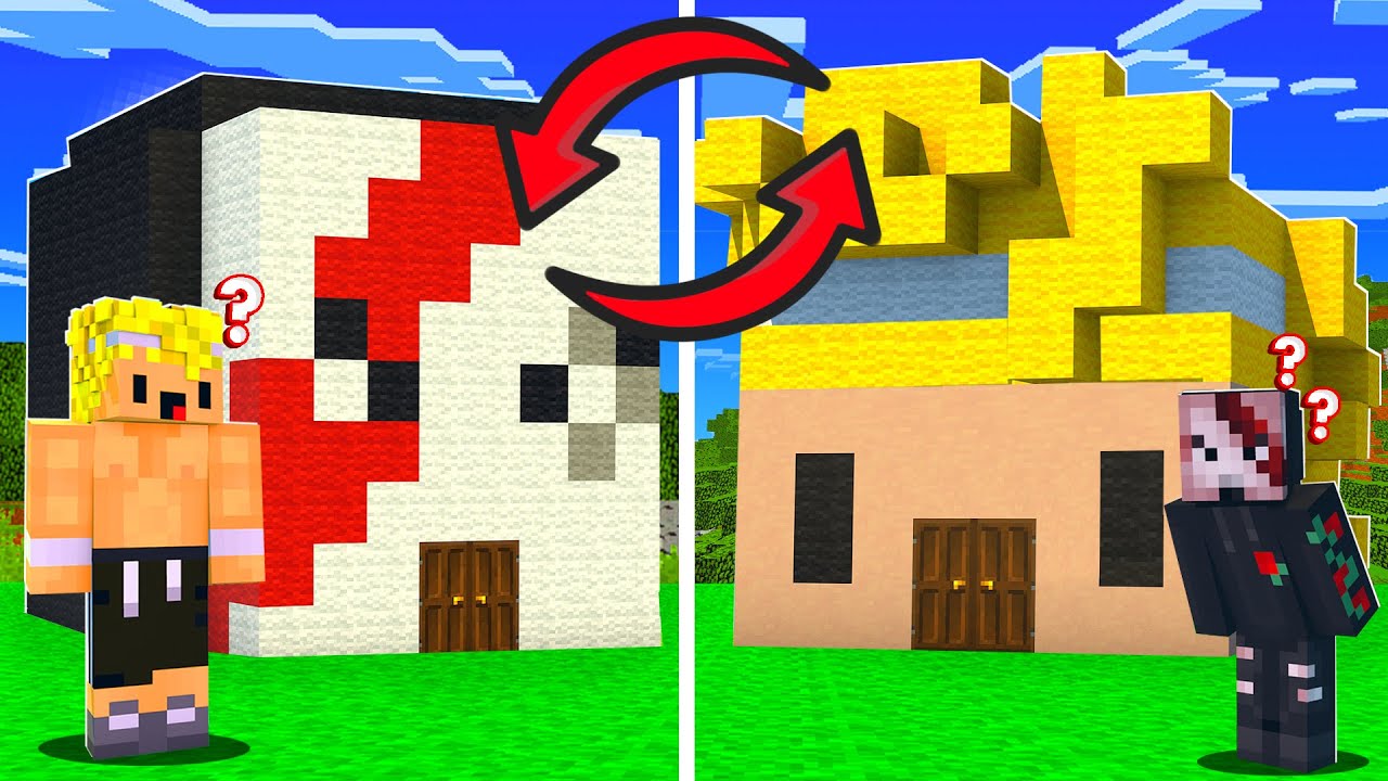 INTERCAMBIÉ las CASAS de mis AMIGOS para TROLLEARLES en MINECRAFT