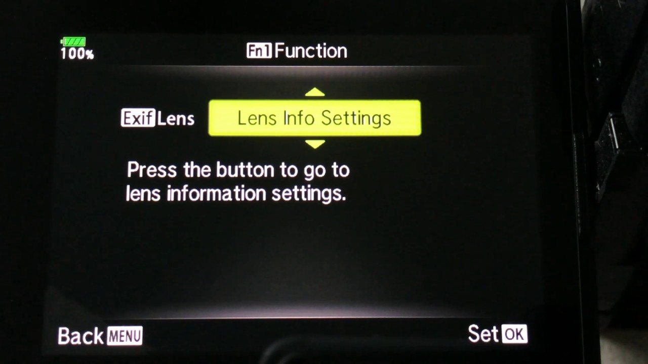 E M1mkII Custom Menus Walkthrough