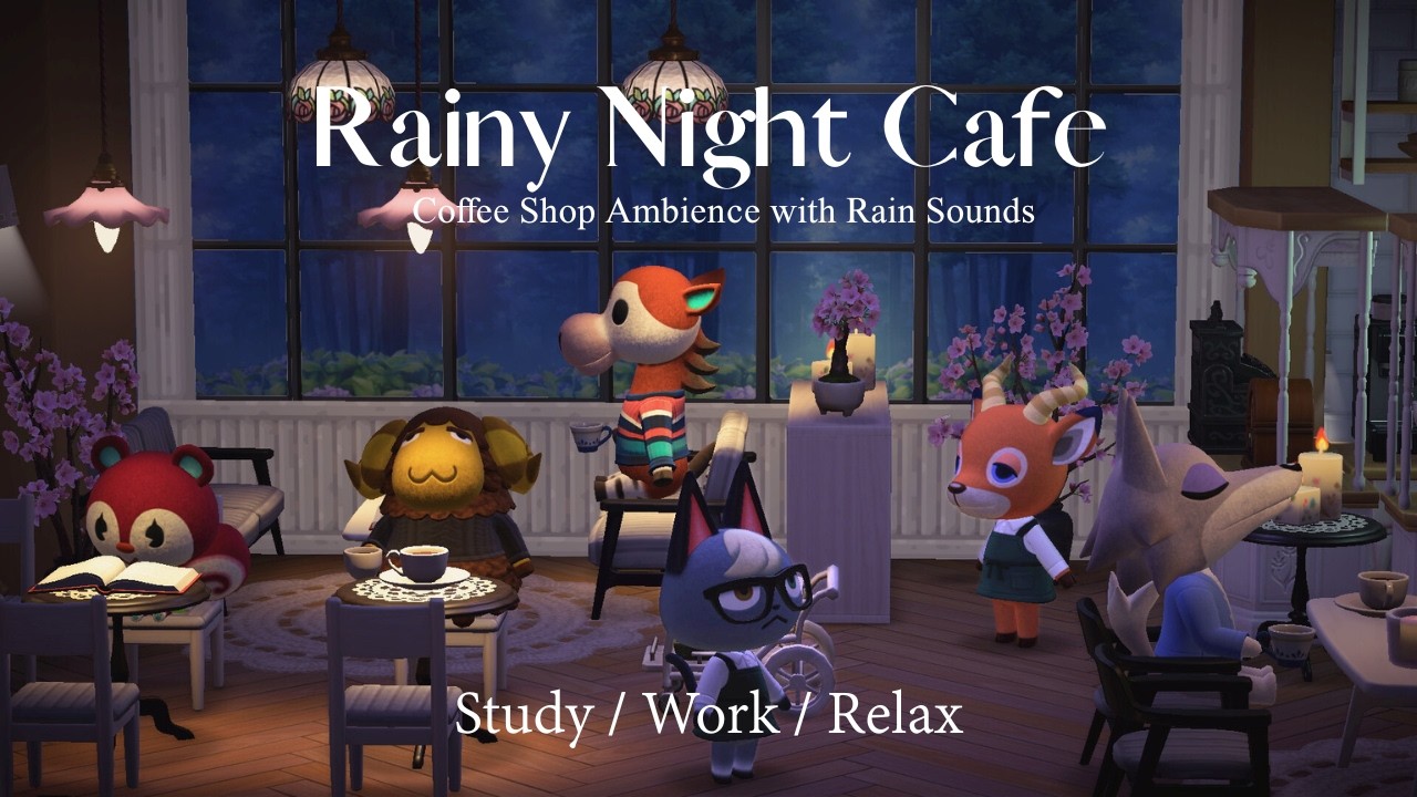 Rainy Night Cafe ☕ Relaxing Jazz for Study & Work | Coffee Shop Ambience with Rain Sounds (3 Hours)