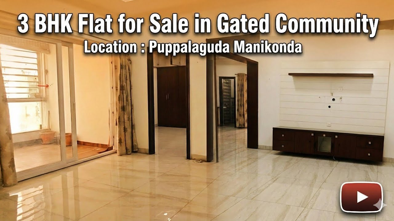 3BHK ఫ్లాట్ అమ్మకానికి కలదు || 1808 Sft Fully Furnished 3BHK Flat for Sale in Manikonda Hyderabad
