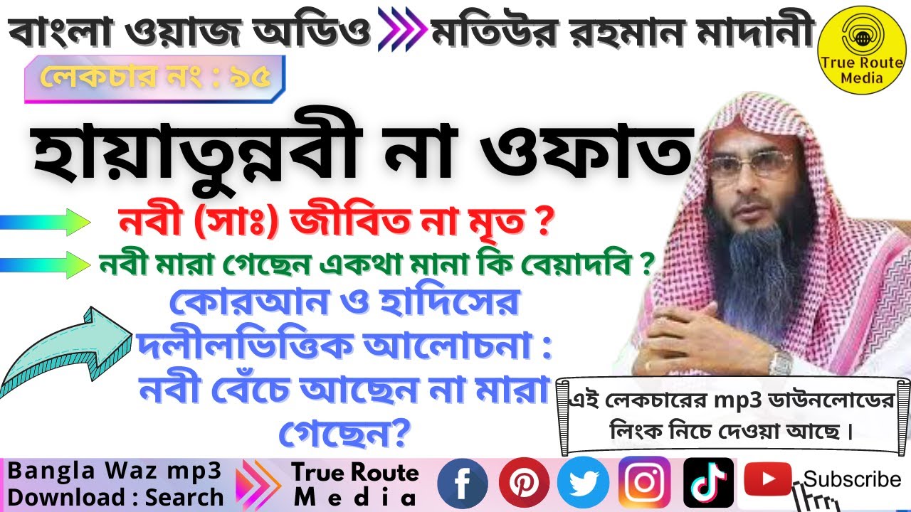নবী (সাঃ) মারা গেছেন না জীবিত আছেন ? | New Bangla Waz