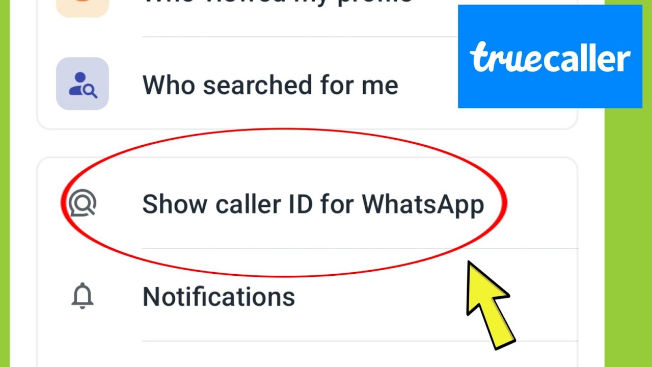Truecaller | Показывать идентификатор вызывающего абонента для настроек WhatsApp