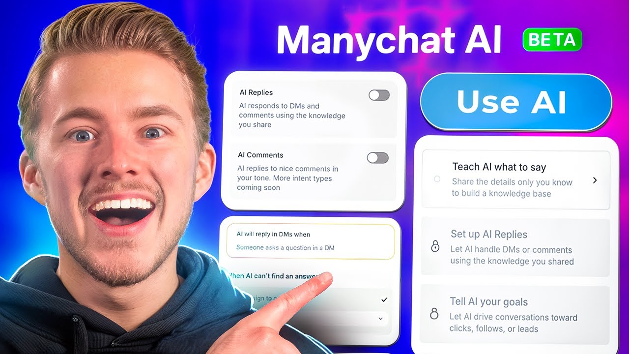НОВЫЕ функции искусственного интеллекта Manychat только что выпущены (полное пошаговое руководство)