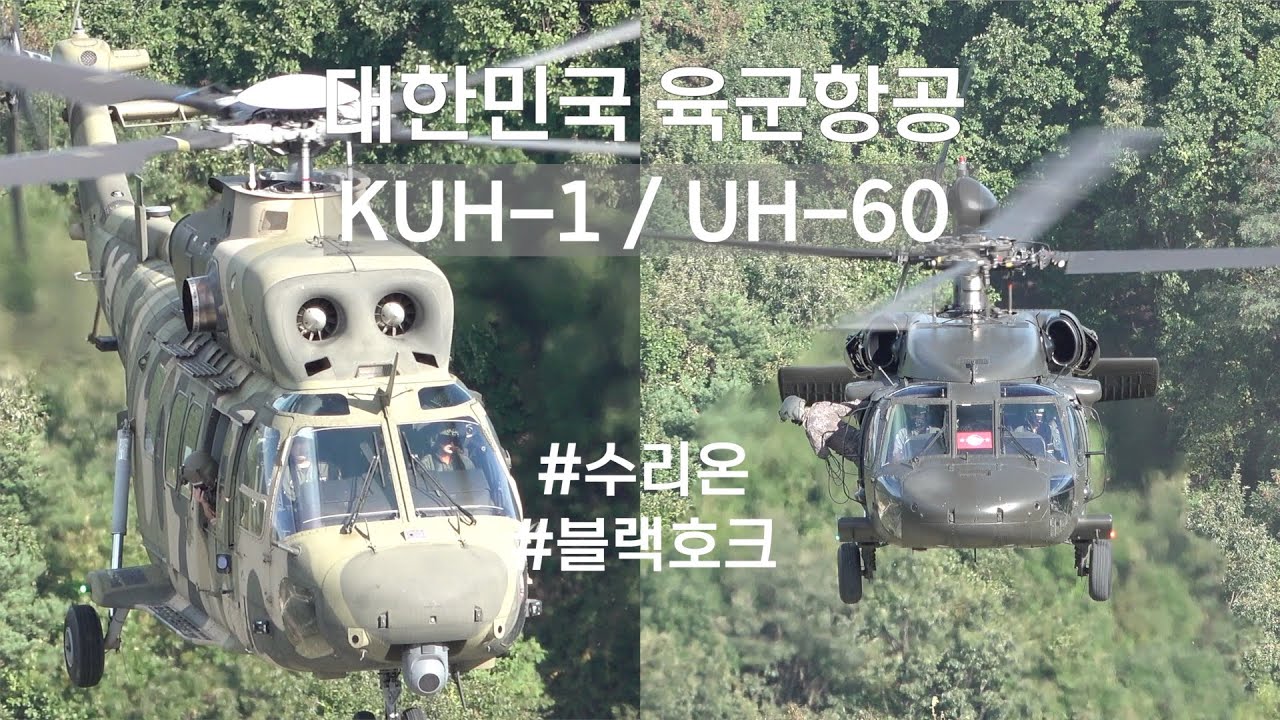 대한민국 육군 블랙호크와 수리온 헬기 