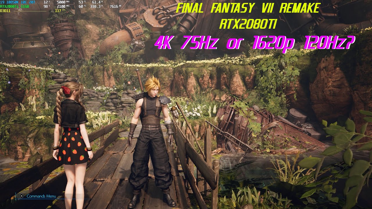 Final Fantasy VII Remake FPS Test at 4K & 1620p RTX2080Ti