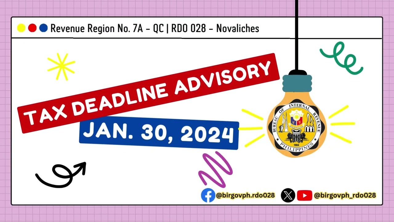 Tax Deadline Advisory for January 30, 2024