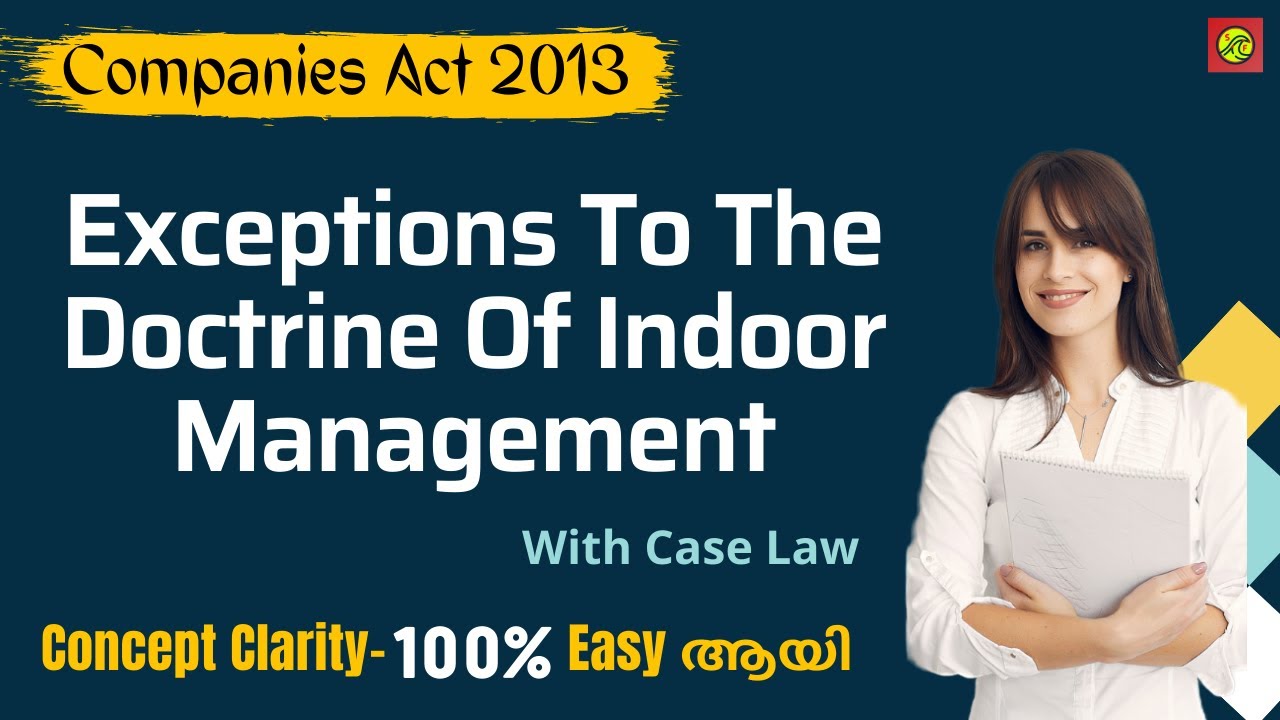 Exceptions To Doctrine Of Indoor Management | Doctrine Of Indoor Management |CA Foundation