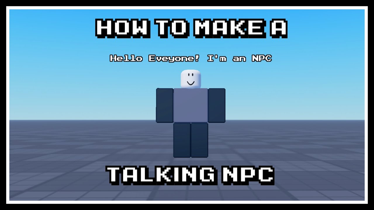 How to make an NPC Talk in Roblox Studio