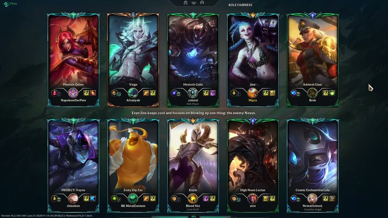 Jinx renata vs lucian lulu