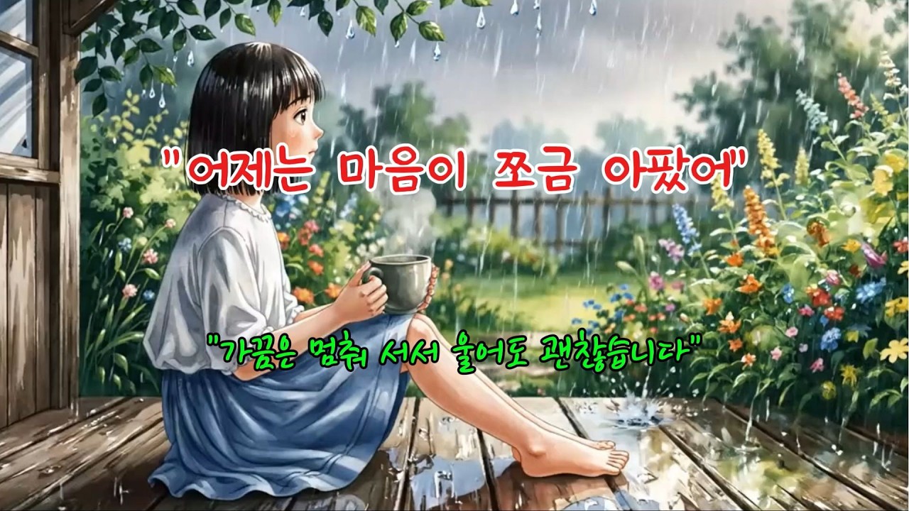 어제는 마음이 쪼금 아팠어  힐링음악