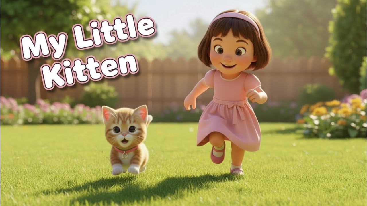 My Little Kitten | Cute Cat Song for Kids 🐱💗 | Nursery Rhyme