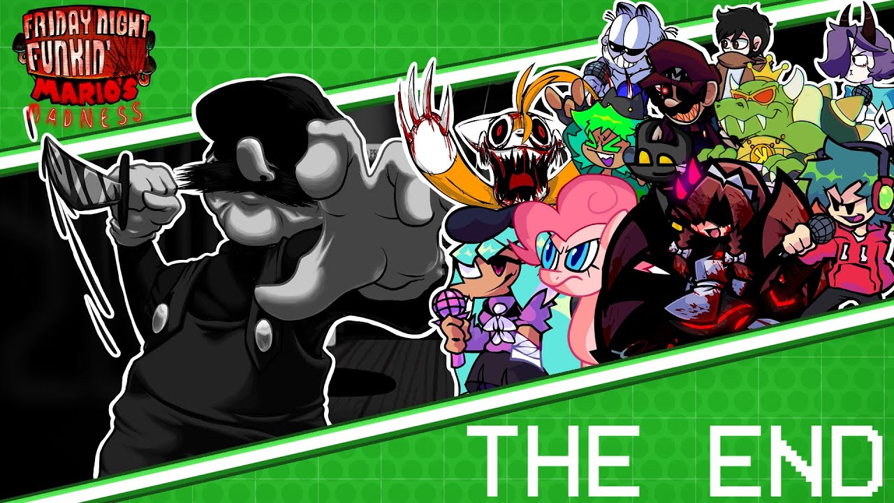 THE END V2 But Every Turn Different Character Sings 😼🎶 (FNF: Mario Madness)