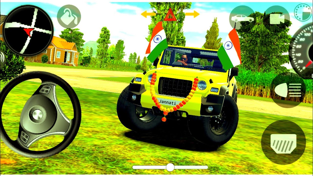😎 Dollar (Song) Modified MahindraThar Car Games: Indian Cars simulator game || (Gadi wala game)