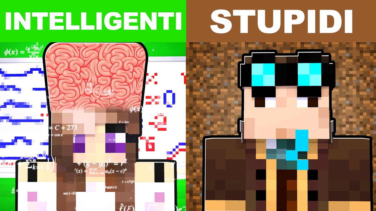 SCEGLI IL LATO GIUSTO INTELLIGENTI CONTRO STUPIDI SU MINECRAFT!!