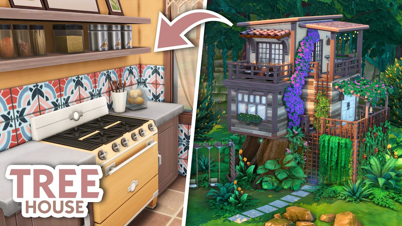 Дом отдыха на дереве в джунглях // The Sims 4 Быстрая постройка