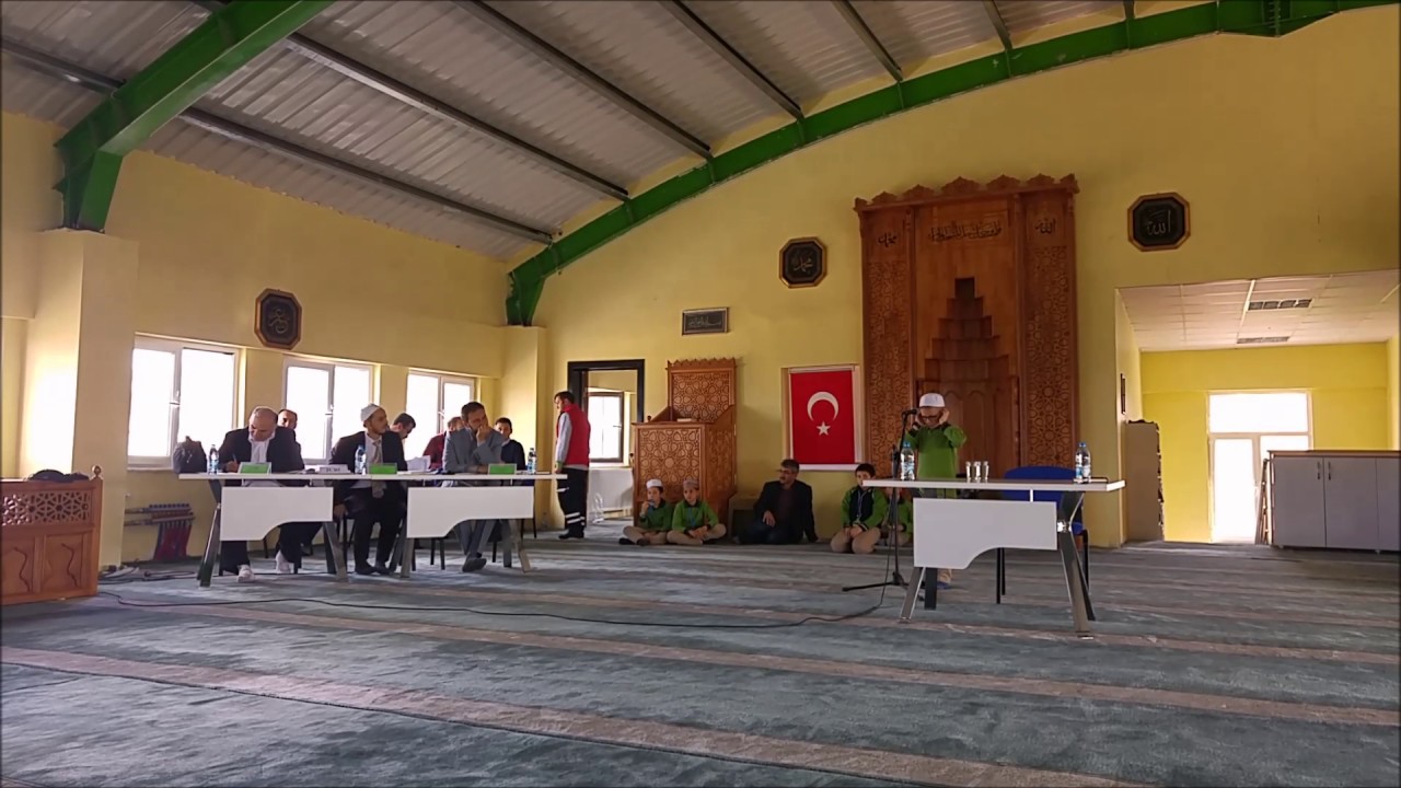 ezan okuma yarışması birincisi okulumuz öğrencisi hüseyin öz