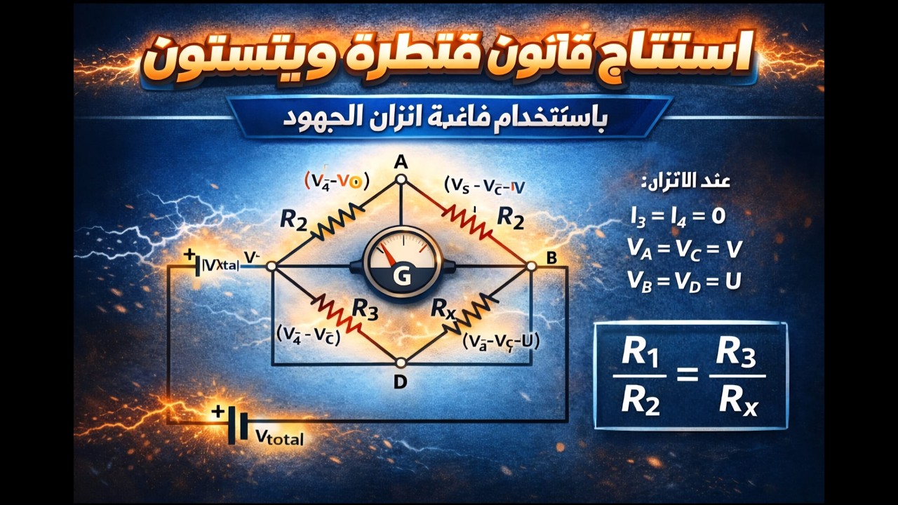 شرح قنطرة ويتستون  Explanation of the Wheatstone Bridge