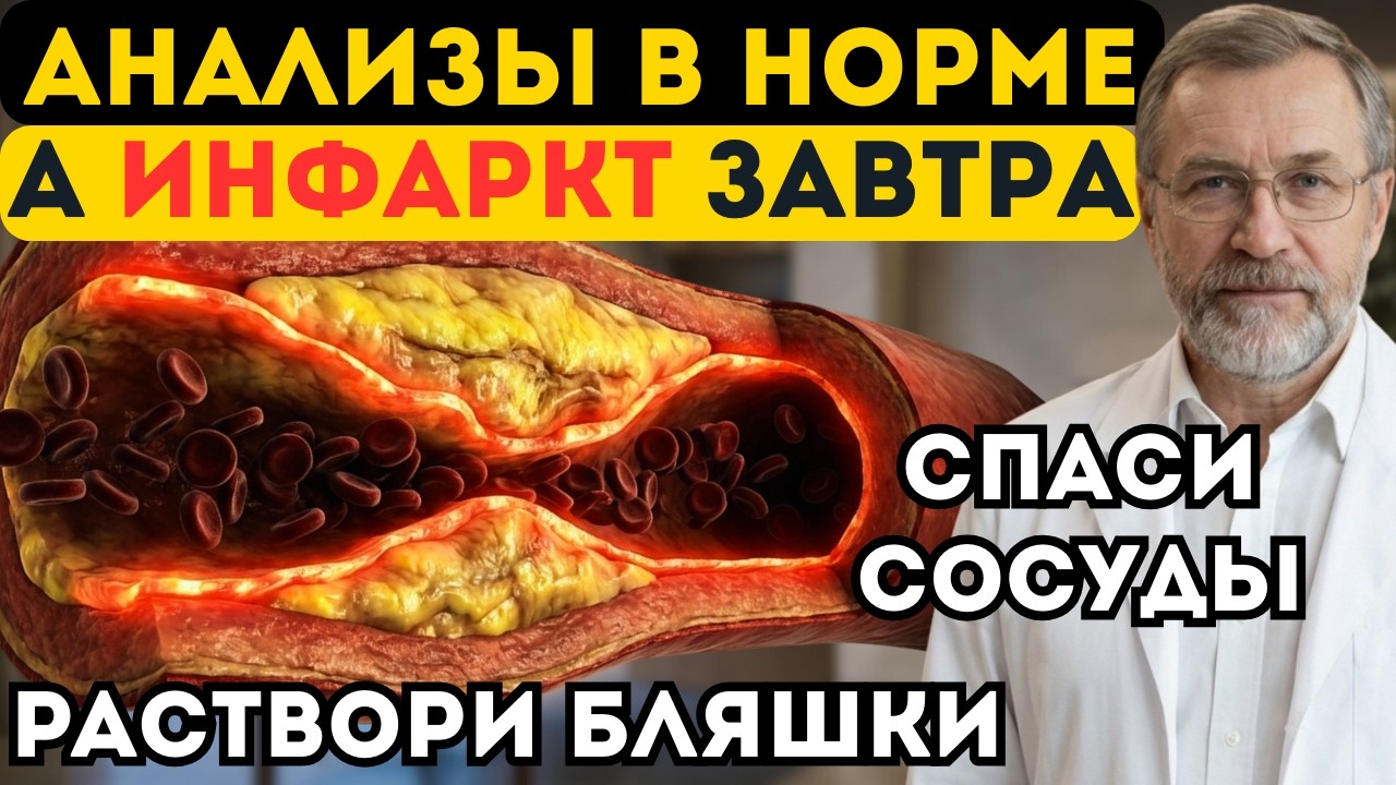 Ловушка ХОЛЕСТЕРИНА, УСПЕЙТЕ ОЧИСТИТЬ СОСУДЫ дома за копейки